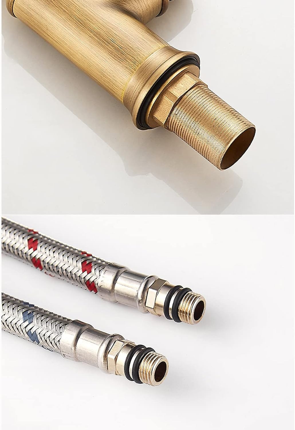 Thick Rope，Hemp Rope， Retro Kitchen Mixer Tap,360° Rotatable Taps for Bathroom Basin Brass rass Basin Mixer Tap,Kitchen Sink Mixer Taps 1 Hole