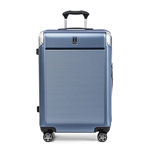 Travelpro Platinum Elite Hardside Expandable Carry on Luggage, 8 Wheel Spinner, TSA Lock, Hard Shell Polycarbonate Suitcase, Metallic Sand, Compact Carry on 20-Inch