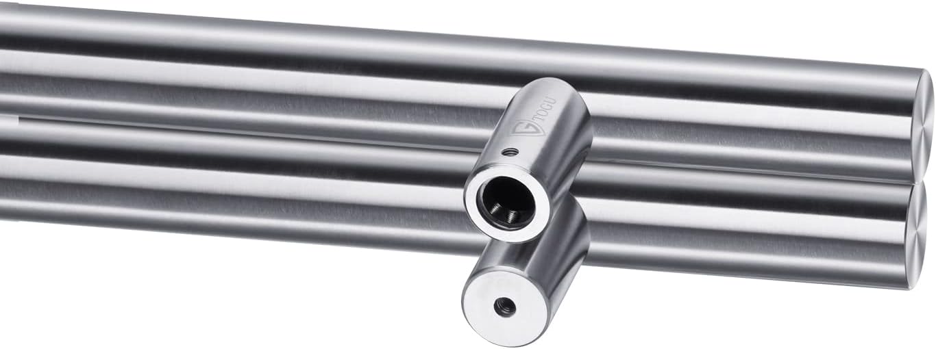 TOGU TG-6012 36 inches Solid Standoffs Heavy-duty Commercial Grade-304 Stainless Steel Push Pull Door Handle/Barn Door Pull Handle/ Glass Pulls , Full Brushed Stainless Steel Finish