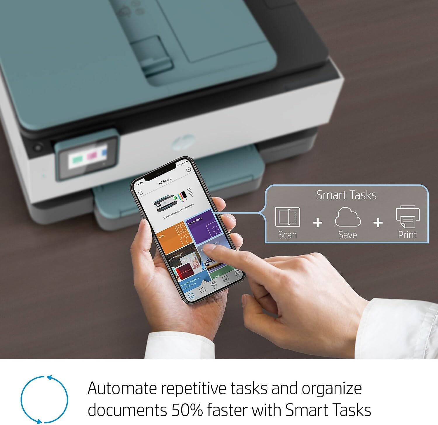 HP OfficeJet Pro 8035 All-in-One Wireless Printer - Includes 8 Months of Ink, HP Instant Ink, Works with Alexa - Oasis (3UC66A)