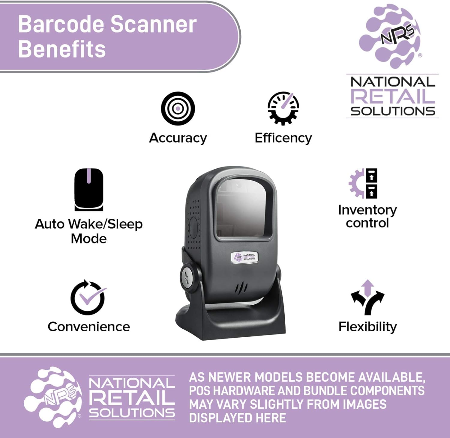 NRS LITE Cash Register for Small Businesses (USA ONLY) - POS System Bundle Includes - Merchant Touch Screen Monitor with Customer-Facing Display, Barcode Scanner & Thermal Receipt Printer