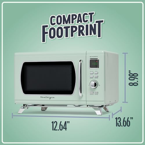 Nostalgia Retro Compact Countertop Microwave