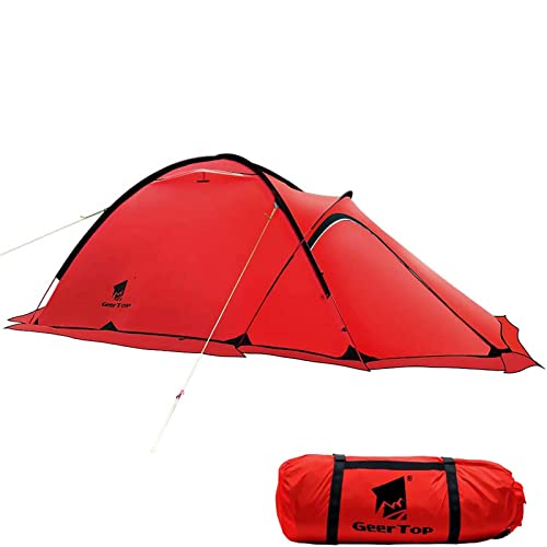 Geertop Portable 2 Person 4 Season Tent Waterproof Backpacking Tent Double Layer All Weather for Camping Hiking Travel Climbing Mountaineering - Easy Set Up