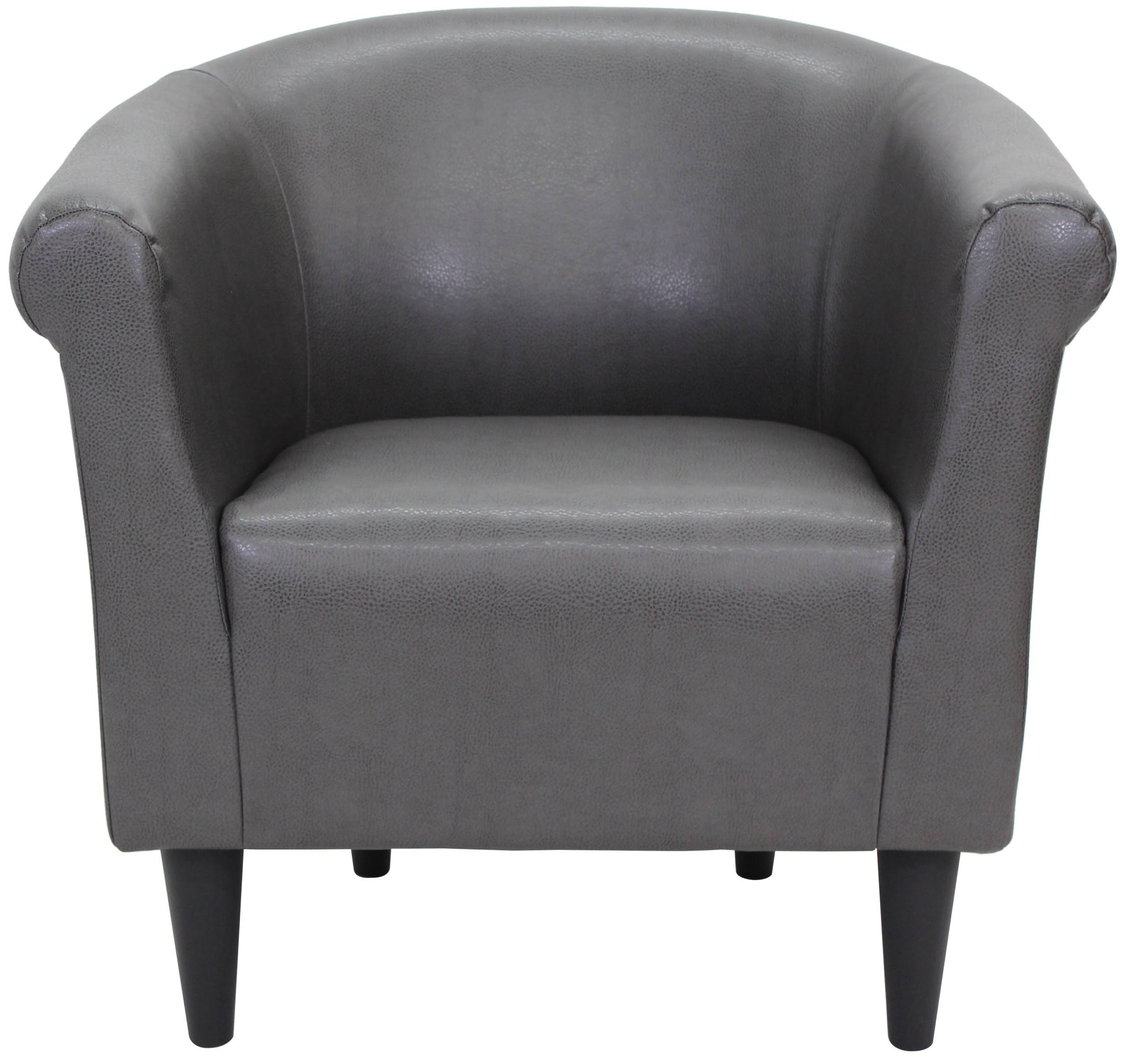 Mainstays Faux Leather Bucket Accent Chair