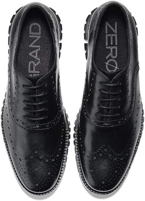 Cole Haan Men's Zerogrand Wing OX Leather Oxford, Closed Hole/Black, 13 Wide US