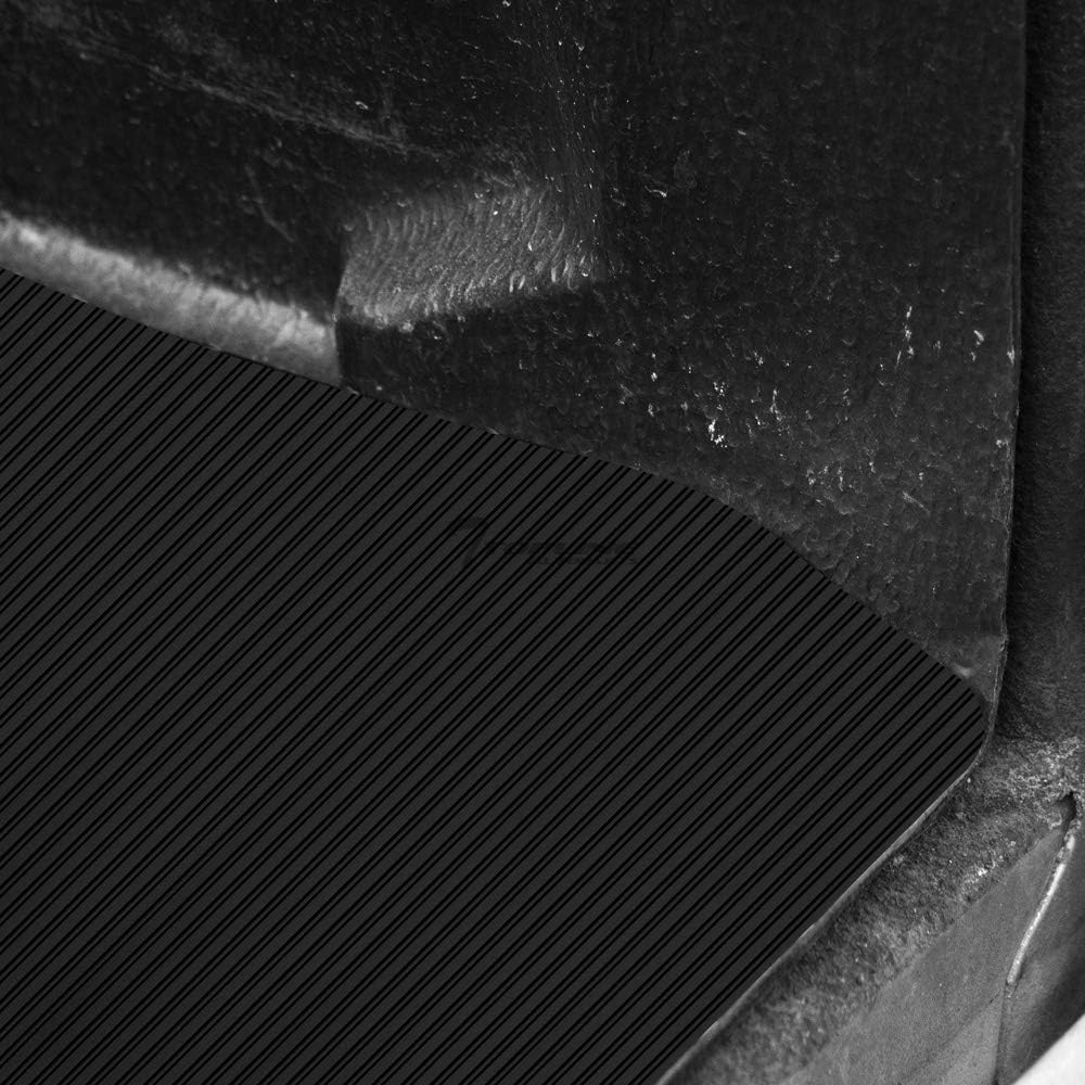 TLAPS 7422438816870 For Tacoma 2005-2022 6 Ft (72") Long Bed Black Rubber Horizontal Line Truck Bed Mat v2