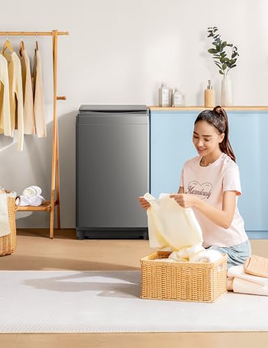 Comfee Portable Washing Machine, 0.9 cu.ft Compact Washer With LED Display, 5 Wash Cycles, 2 Built-in Rollers, Space Saving Full-Automatic Washer