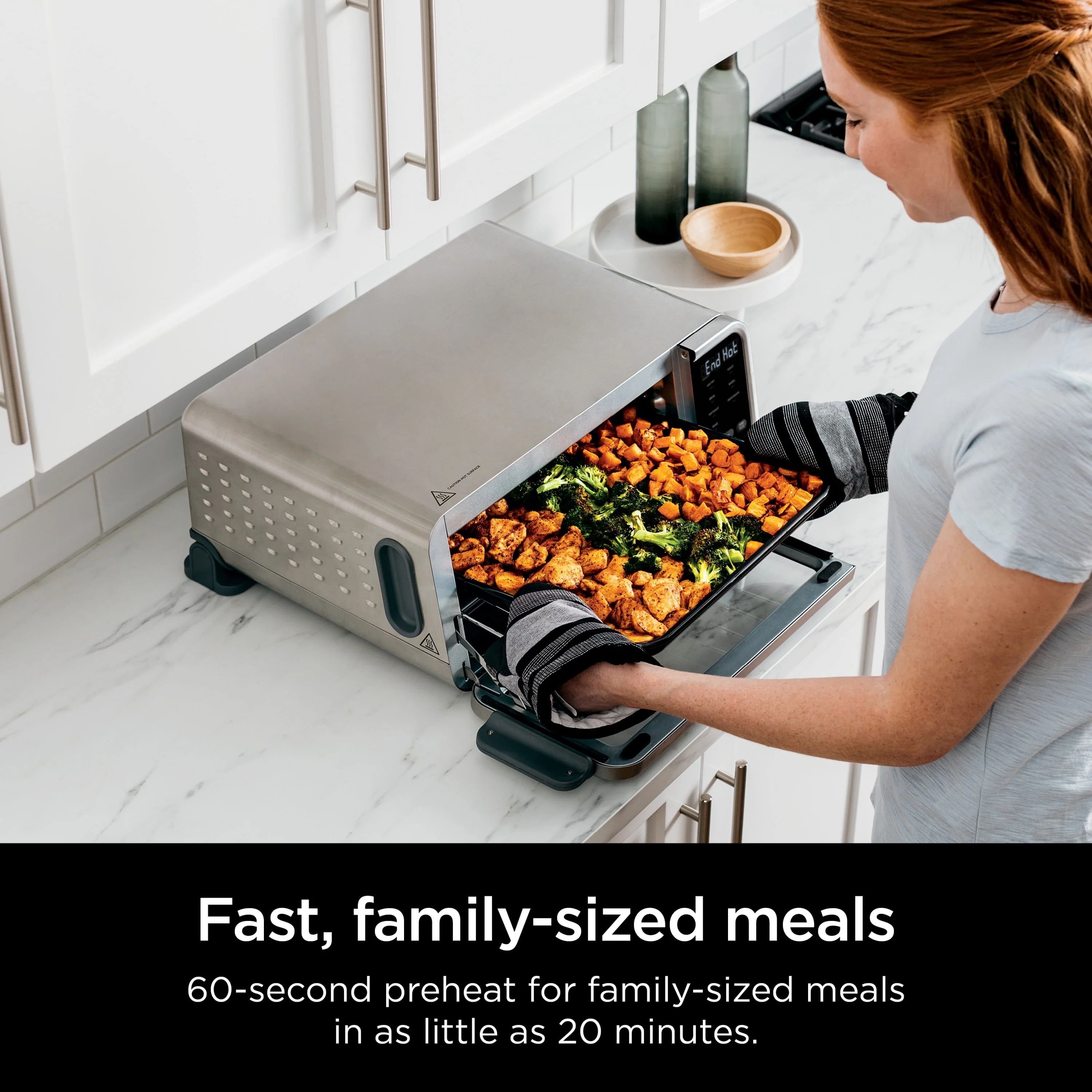 Ninja Foodi 6-in-1 Digital Air Fry, Large Toaster Oven, Flip-Away, SP080
