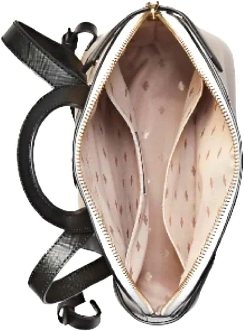 Kate spade new york Staci Dome Leather Medium Backpack Warm Beige Black