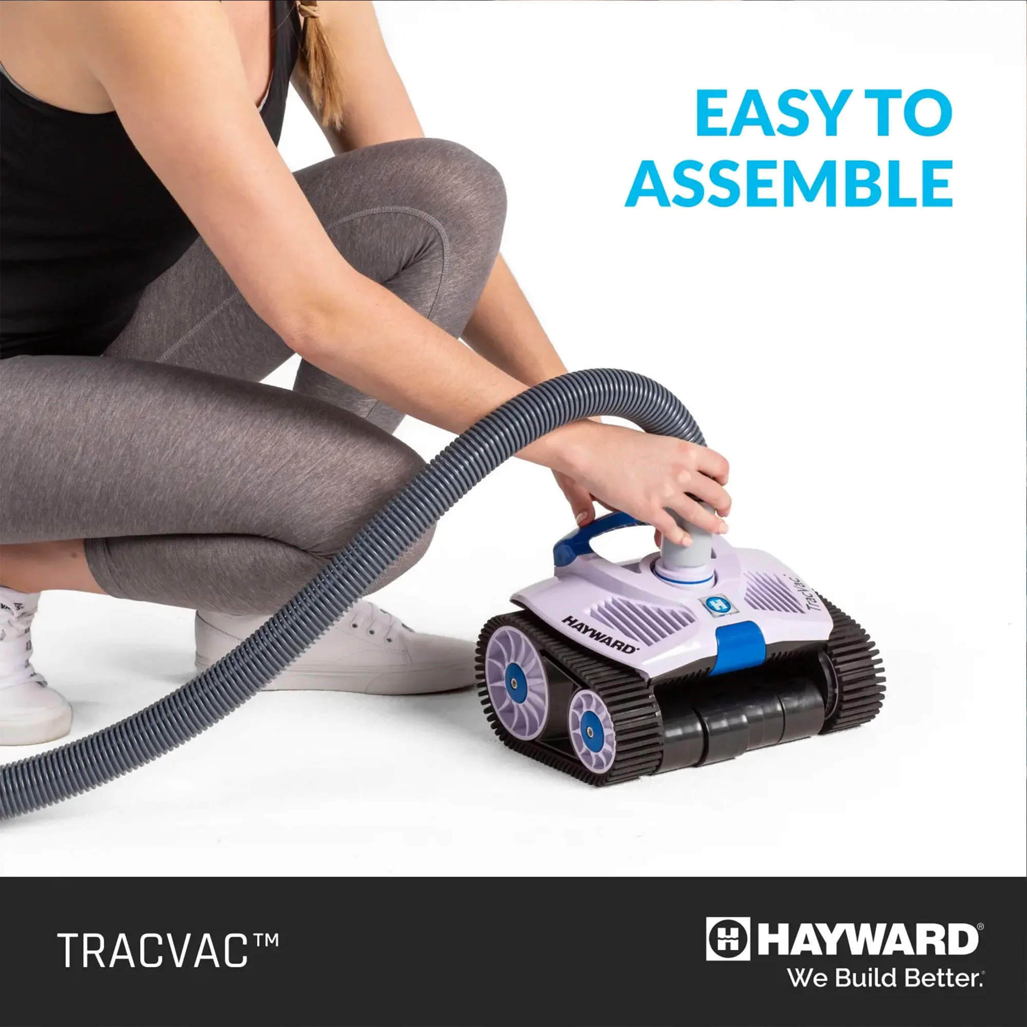 Hayward TracVac Lightweight In Ground Pool Suction Vacuum Cleaner, White