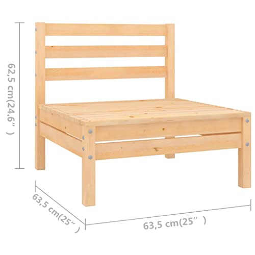6 Piece Patio Lounge Set Solid Pinewood,Durable Wooden Garden Lounge Set: Relax, Nap, and Chat in Rustic Charm Outdoor Furniture Sets, Patio Furniture Sets