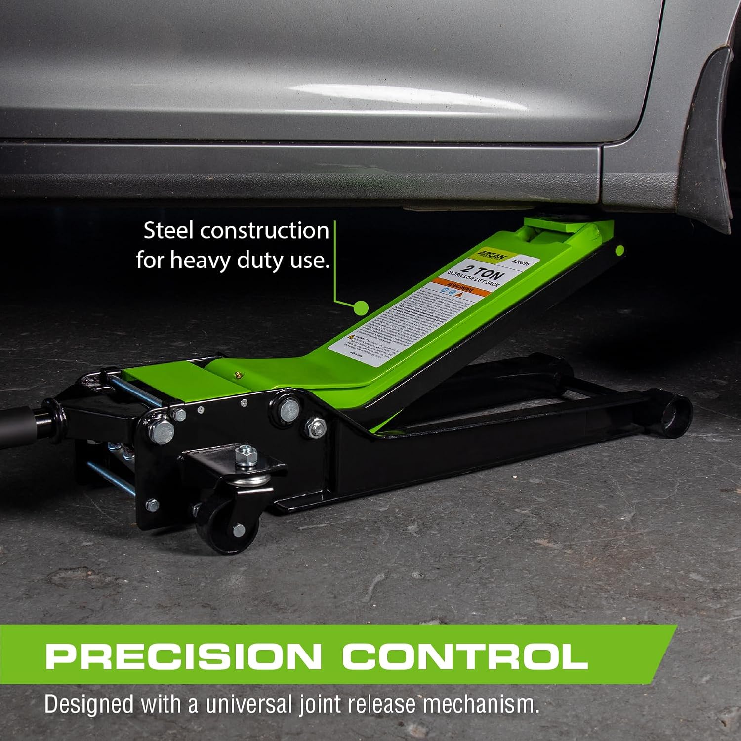 ARCAN TOOLS 2 Ton Extra Long Reach Low Profile Steel Floor Jack (A20016)