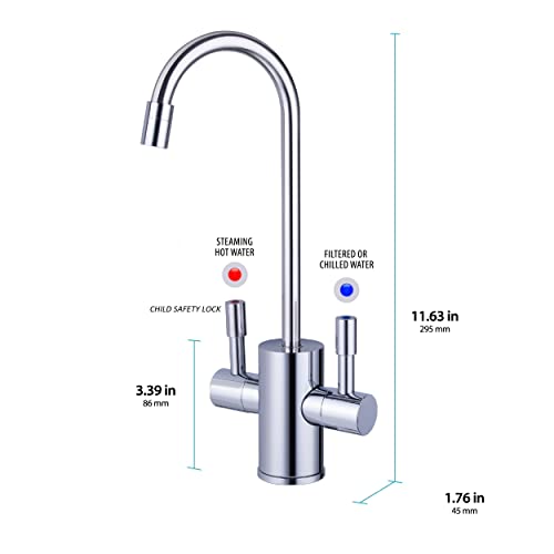 Ready Hot RH-F570-CH Single Lever Faucet for Hot Water Only, Chrome Finish