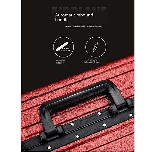 PANKERS Portable Suitcase Aluminum Frame Luggage Lightweight Suitcase With Tsa Lock Universal Wheels Aluminum Frame Carry On Luggage Safety Hard Edge Smooth to use, 22 inches