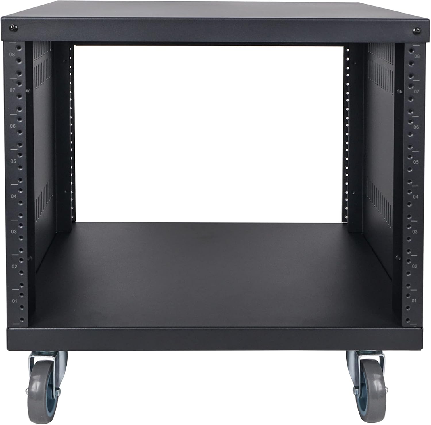Sound Town 30U Universal Steel Rack, w/ 3 Locking Casters, Vented Side Panels for Audio Video, Server and Network Equipment (STRK-M30U)