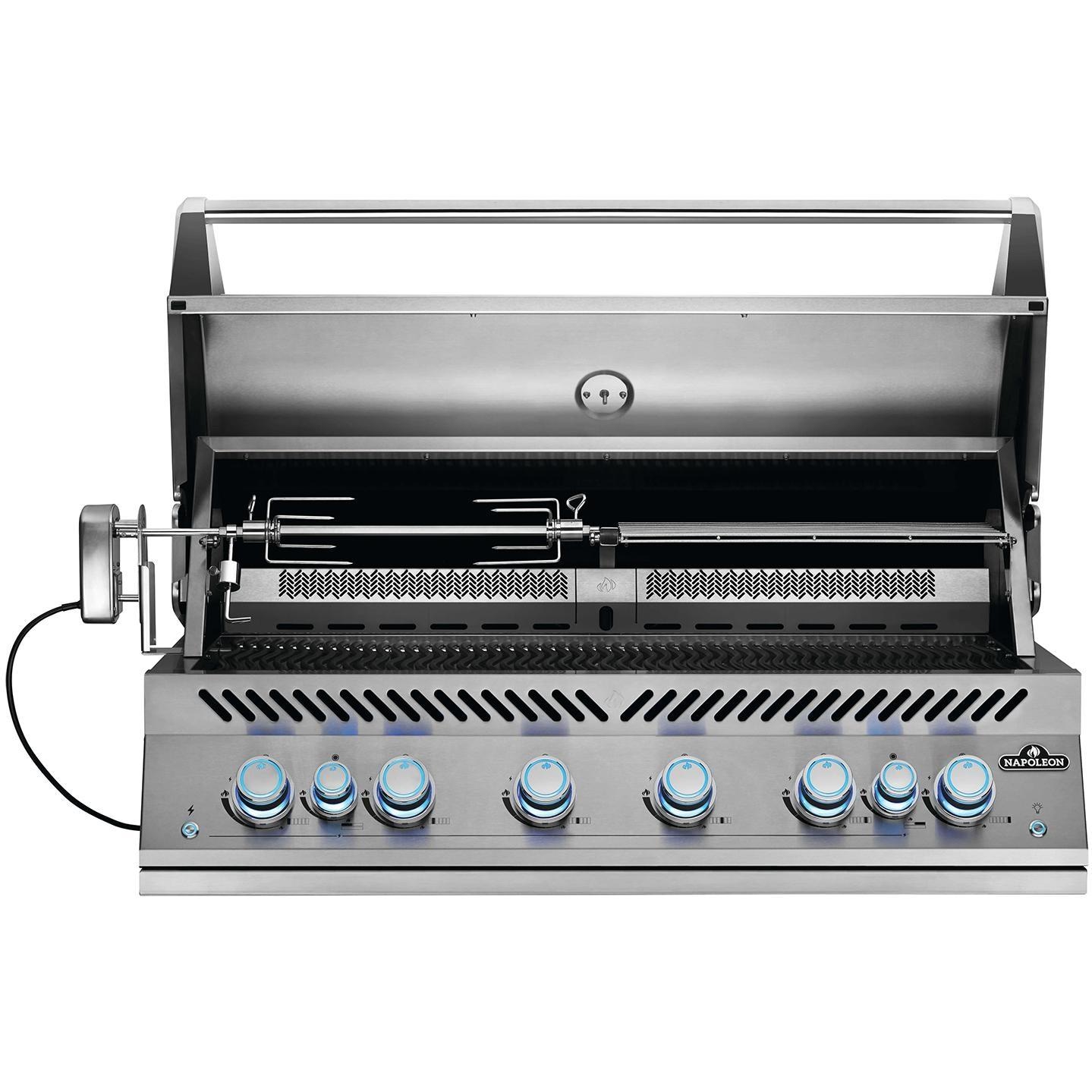 Napoleon Built-In 700 Series 44-Inch Propane Gas Grill w/ Infrared Rear Burner & Rotisserie Kit - BIG44RBPSS