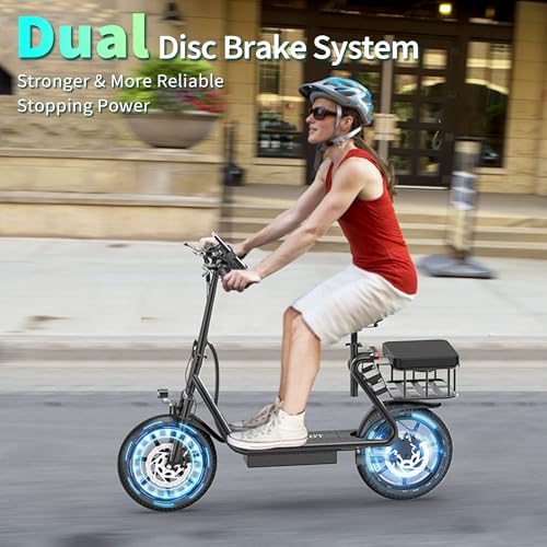 Electric Scooter for Adults, 8.5"/10" Tires, 19/22Mph, 350W/500W Motor, 21-28 Miles Range, Folding E-Scooter with Dual Suspension,APP(V1/SPRO/MAX/PRO)