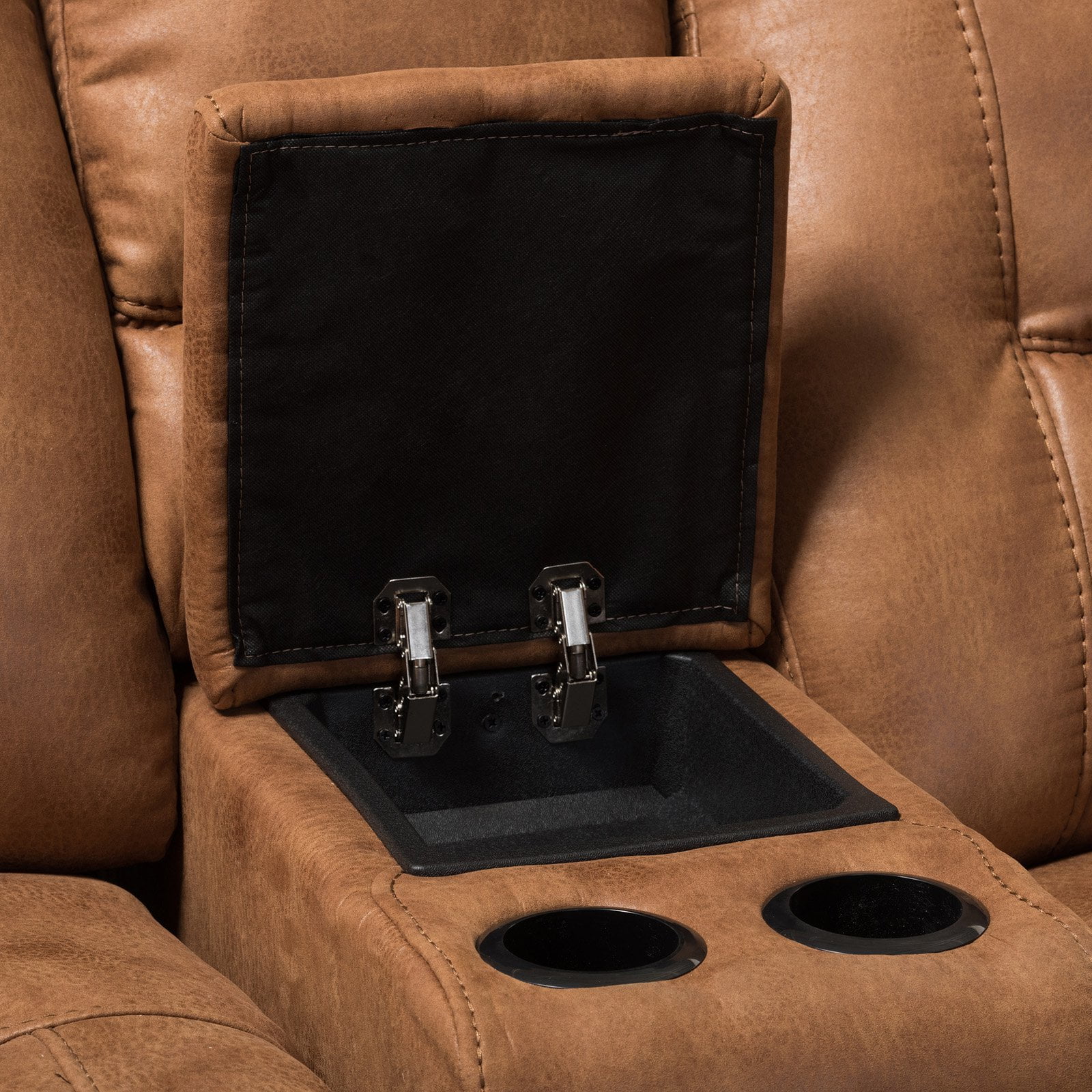 Mistral 6 Piece Reclining Sectional in Light Brown