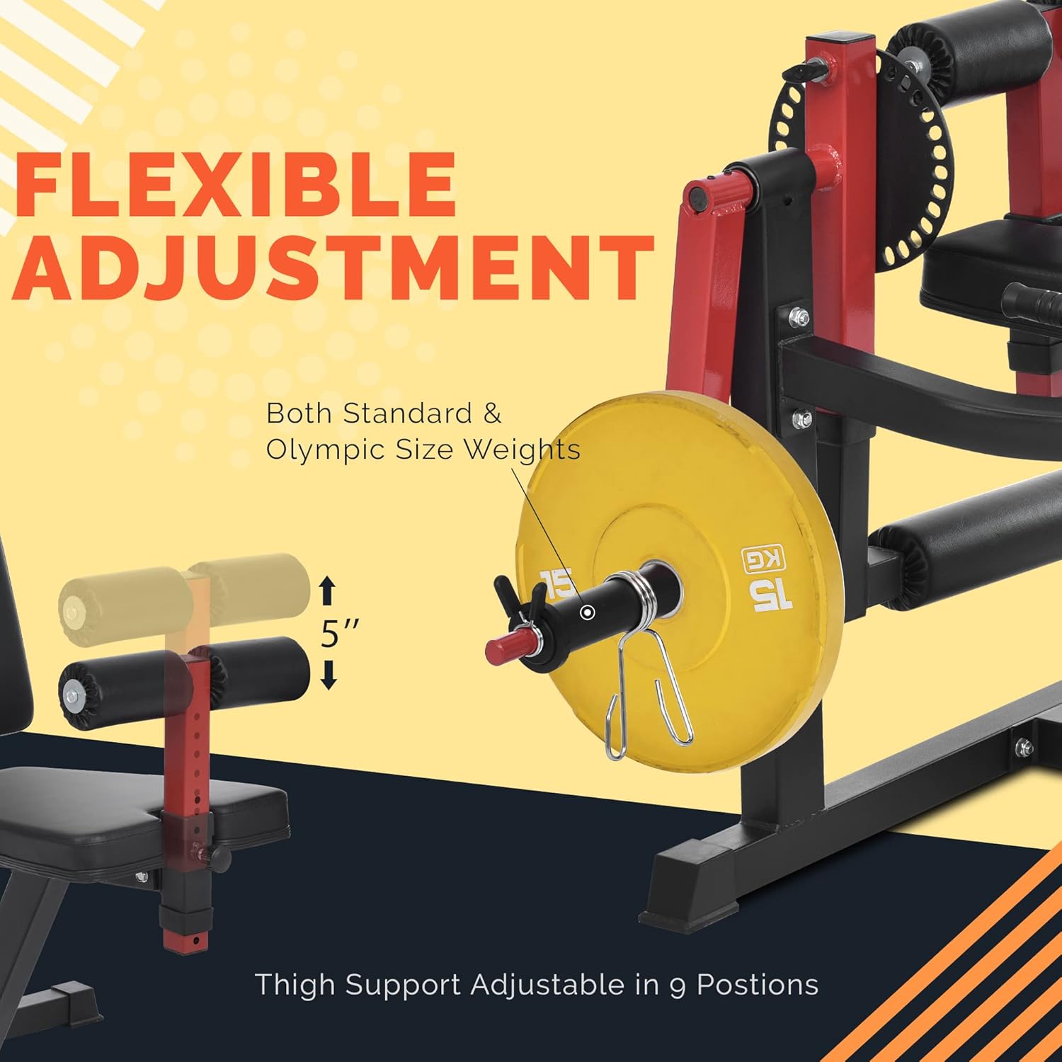 Leg Extension and Curl Machine - Leg Exercise Machine with Adjustable Seat Backrest and Rotary Leg Extenstion, Adjustable Leg Curl for Home Gym Hamstring Workout and Quadriceps Exercises
