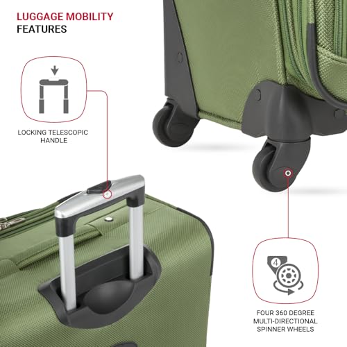 SwissGear Sion Softside Expandable Luggage, Black, Checked-Large 29-Inch