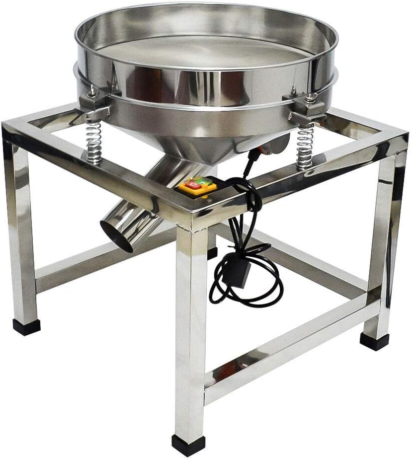 Taishi Commercial Automatic Electric Sifter Shaker Machine,Vibrating Flour Sifter with 19.6" 80 Mesh Sieve Screen for Baking Powder Grain Particles Food Industrial Processing, 110V