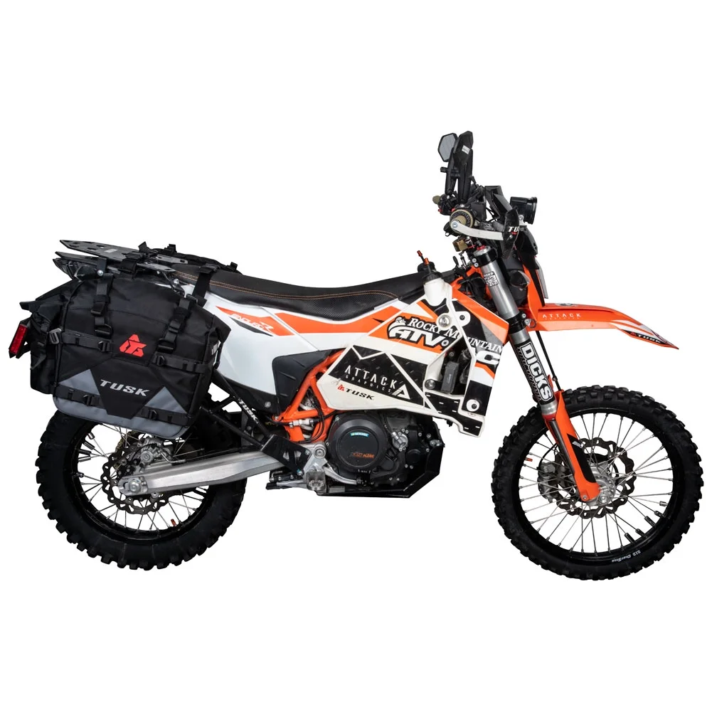 Tusk Pannier Racks with Tusk Pilot Pannier Bags and Bottle Holders Black/Grey For KTM 1290 Super Adventure R 2017-2020
