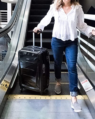 Samsonite Winfield 2 Hardside Expandable Luggage with Spinner Wheels, Brushed Anthracite, Checked-Large 28-Inch