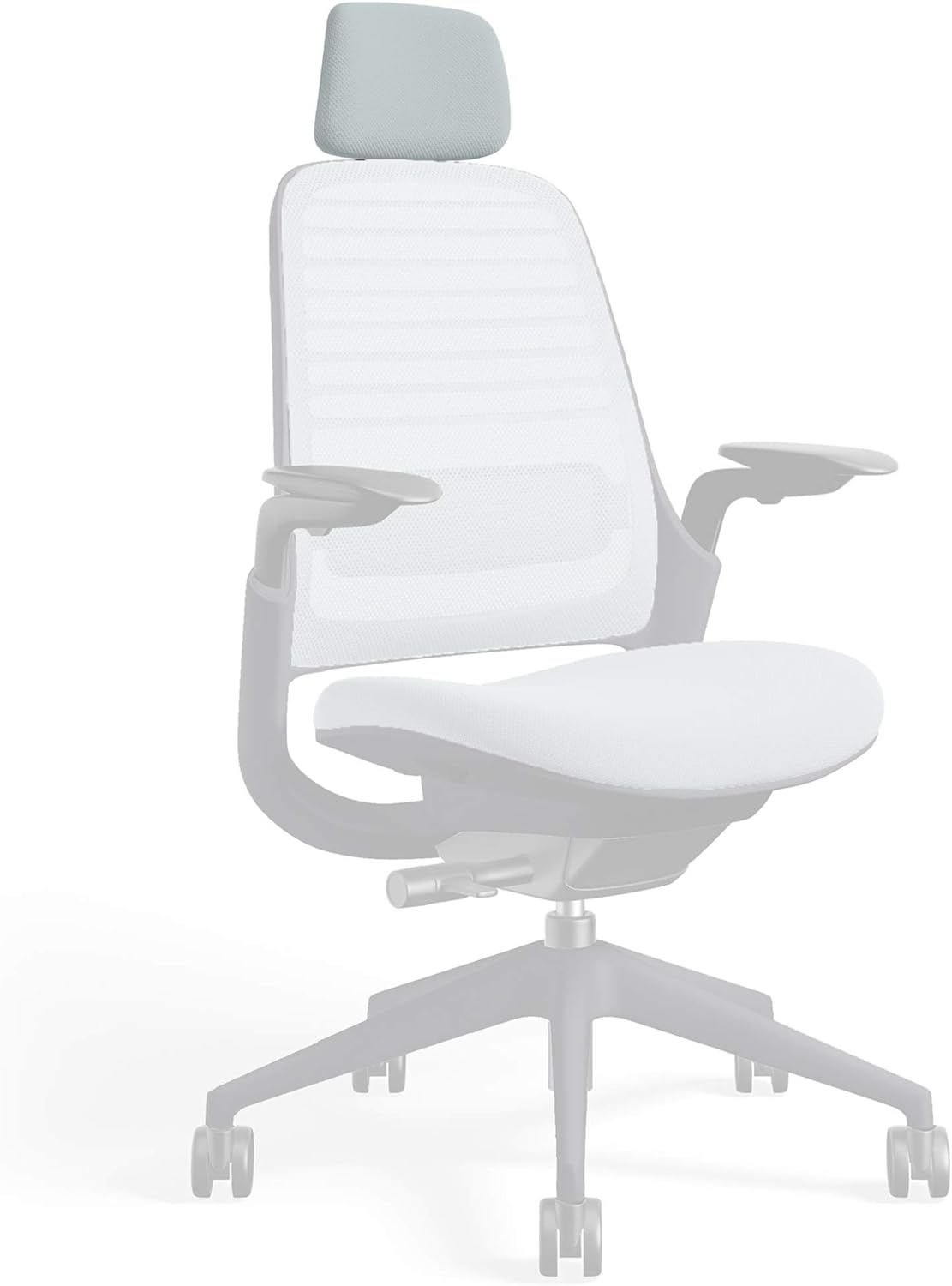 Headrest for Series 1 Task Chair by Steelcase | Black Frame, 3D Microknit Fabric | Add-On Part Only (Malt)