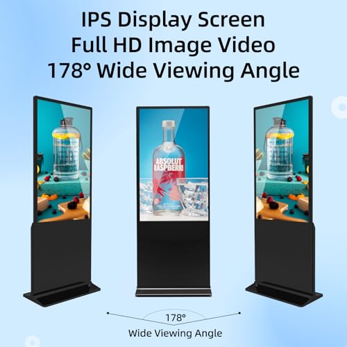 QIXZOCV Indoor Free Standing Digital Signage Advertising Displays Kiosk
