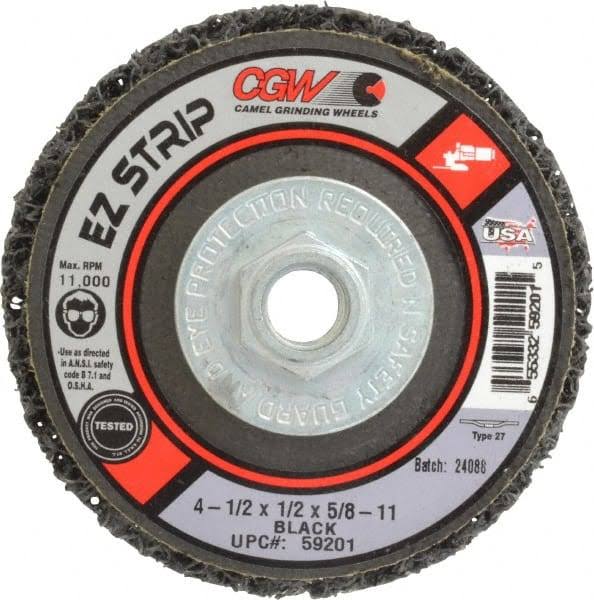 CGW 59201 4-1/2x22X5/8-11x22 EZ Strip BK Wheel, Sil Carbide Coarse