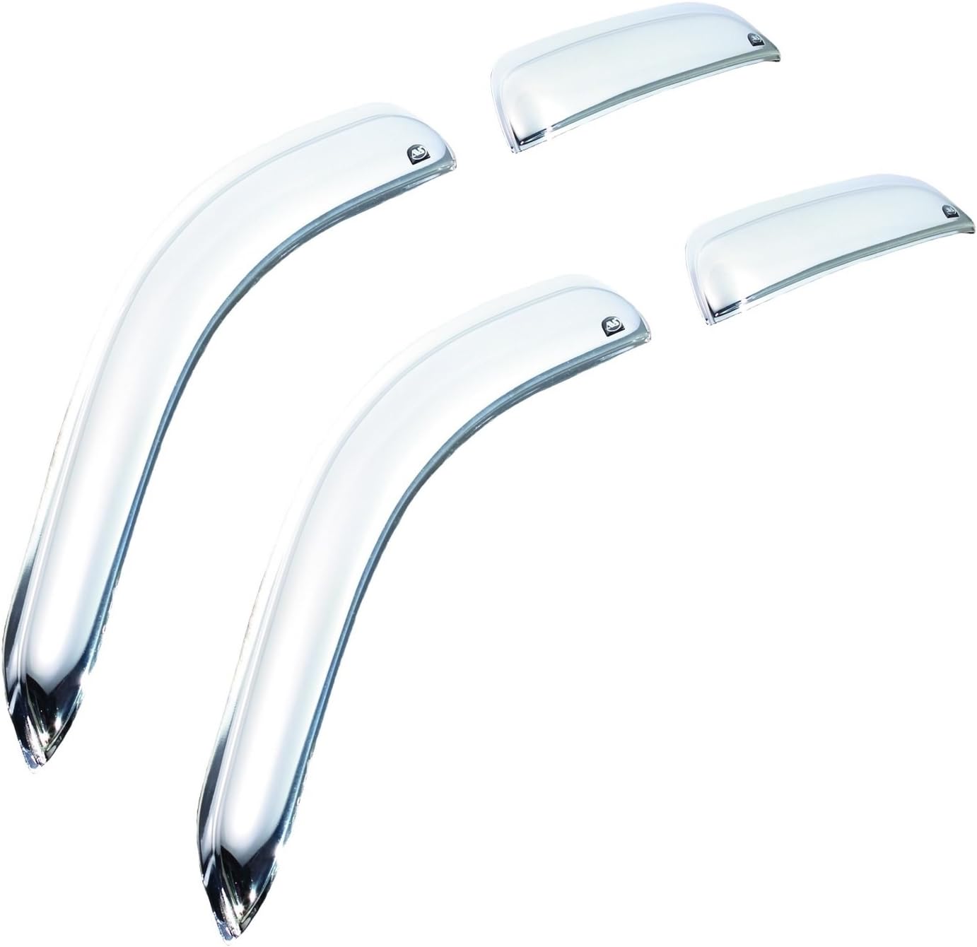 Auto Ventshade AVS 684515 Chrome Ventvisor Side Window Deflector, 4-Piece Set 07-13 Silverado/Sierra 1500, 07-14 Silverado/Sierra 2500HD-3500HD with Crew Cab, 07-14 Yukon XL/Suburban, 07-13 Avalanche