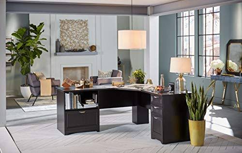 Realspace Magellan Performance 71x22W L-Shaped Desk, Espresso