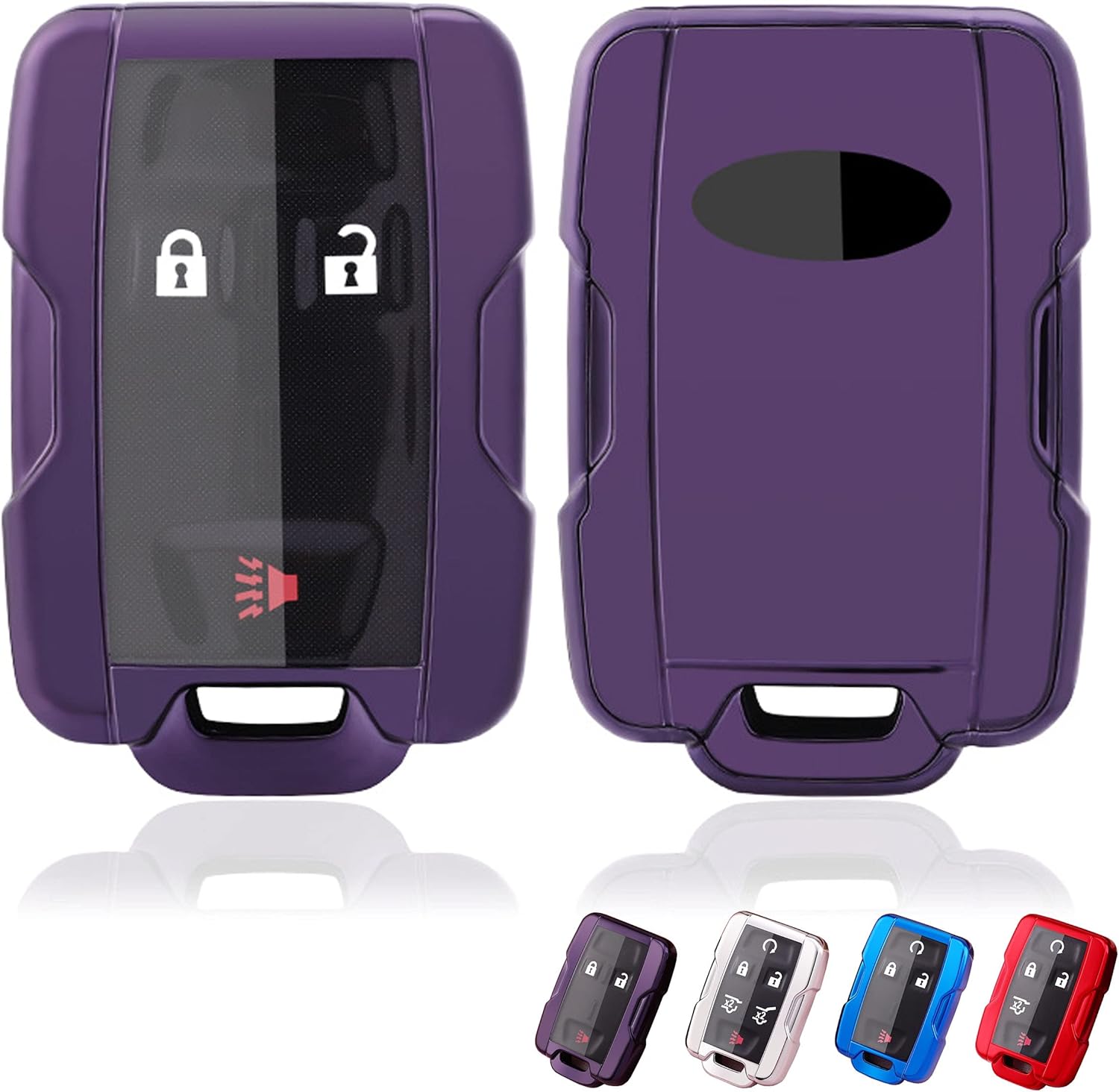for GMC Key Fob Cover TPU Key Fob Case Protector Shell Key Holder Fit for Chevy GMC Cadillac