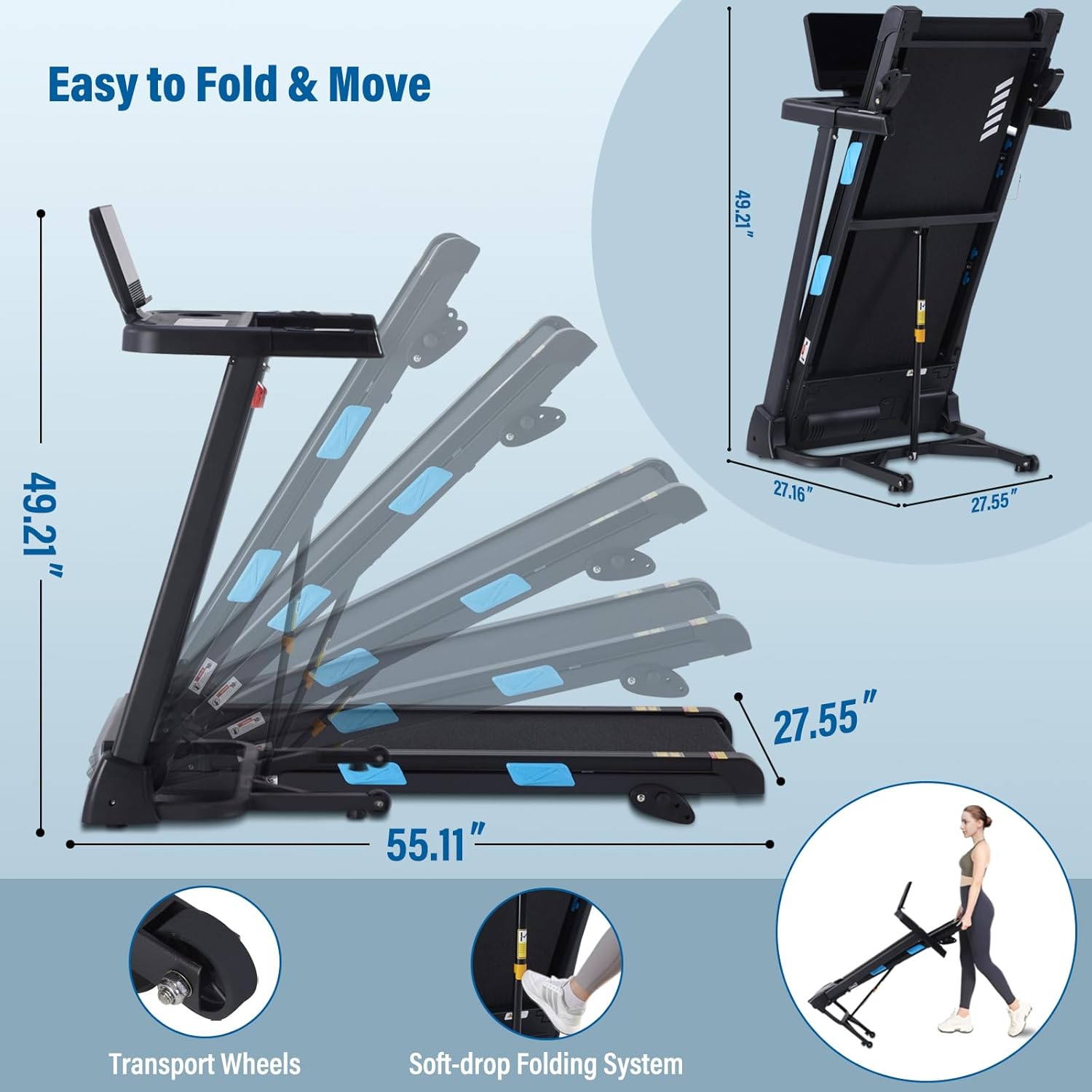 Treadmills for Home, 350 lbs Capacity 3.0HP Treadmill with Incline, LCD Display, 0.5-10 MPH Speed, 36 Preset Programs, 17" Wide Belt Running Treadmill