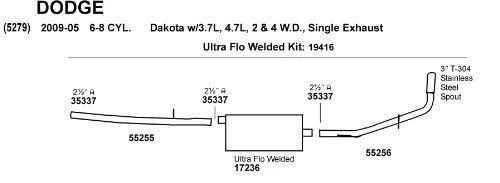 Dynomax 17236 - Ultra Flo Welded Muffler