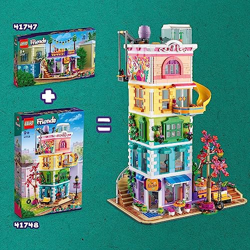 LEGO Friends Heartlake City Community Center 41748 Building Toy Set; Creative Challenge for Ages 9+, Includes 6 Mini-Dolls, a Pet Dog and Lots of Accessories, a Fun Gift for Kids who Love Role Play
