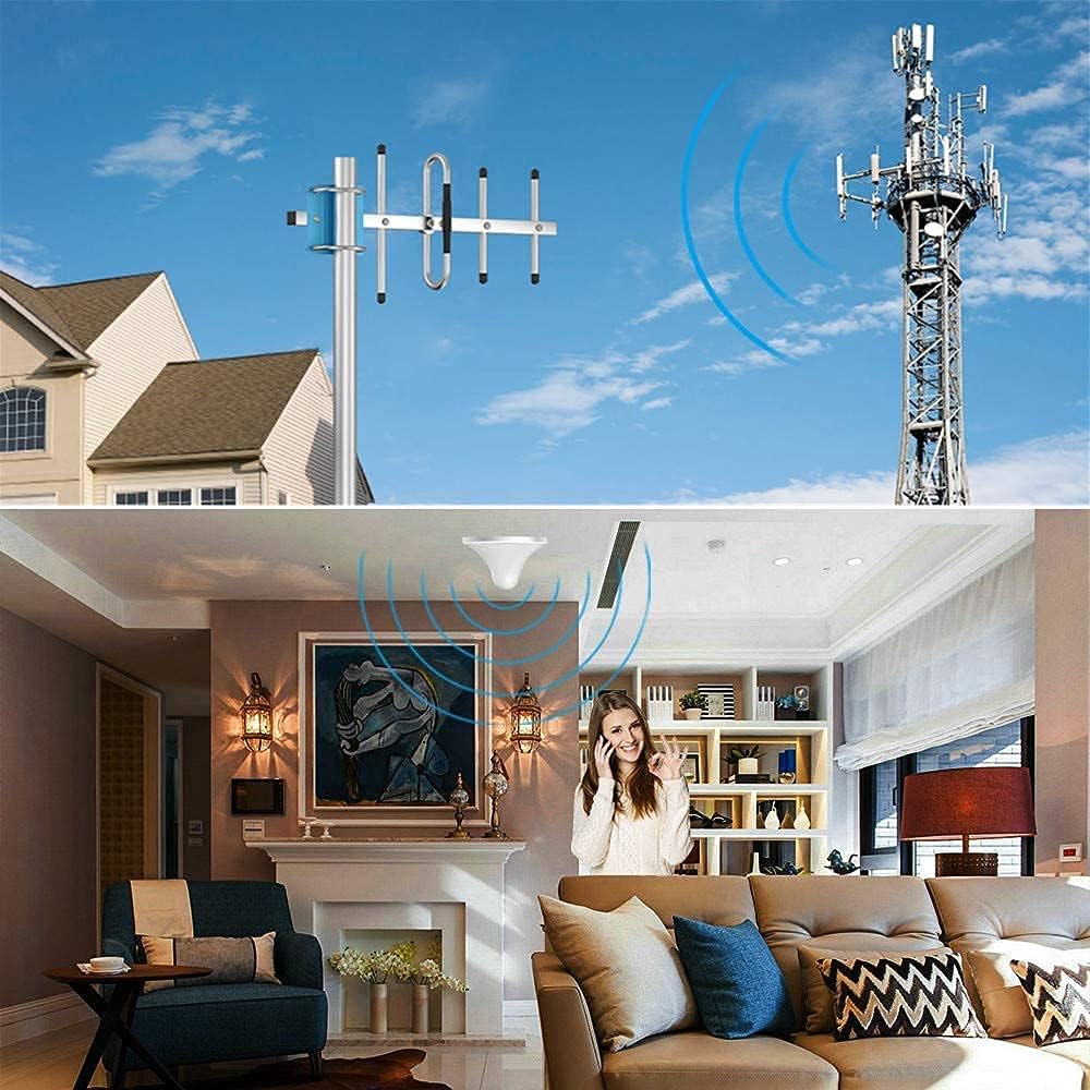 ATT Phone Signal Booster 5G 4G LTE Home Cell Phone Signal Booster 700MHz Band 12/17 FDD Cell Signal Repeater Amplifier Antenna Kits, Boosts 5G 4G LTE, Covers up to 4,500 Sq.Ft, FCC Approved (Blue)