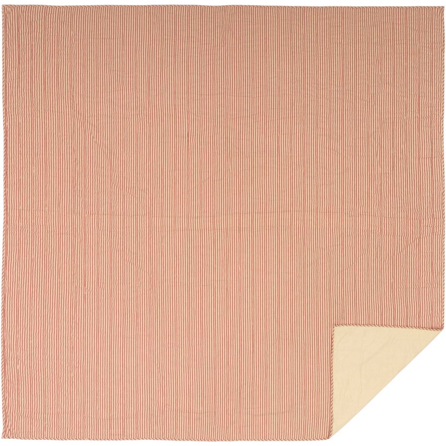 Sawyer Mill Blue Ticking Stripe Queen Quilt Coverlet