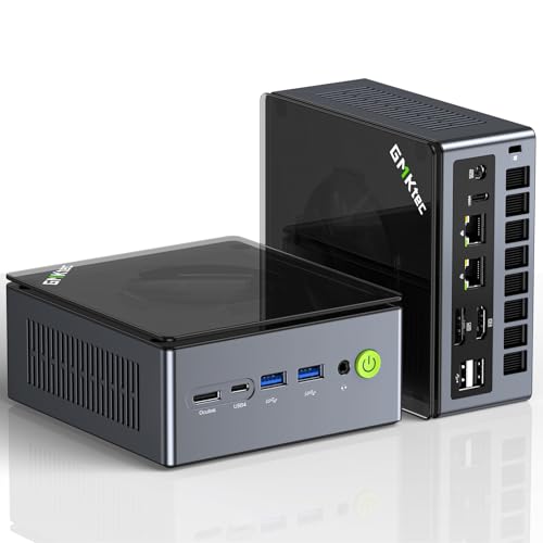GMKtec Gaming PC, K11 AMD Ryzen 9 8945HS(8C/16T, Up to 5.2GHz), 32GB DDR5 RAM 1TB Mini PC Desktop Computer, Oculink, Dual NIC 2.5GbE LAN, HDMI/DisplayPort/USB4*2