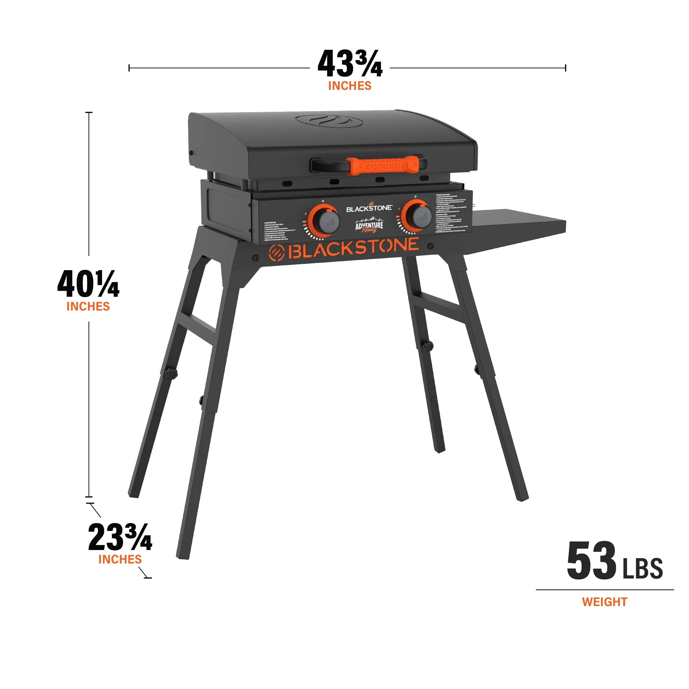 Blackstone Adventure Ready 22 Omnivore Propane Griddle with Stand and Adapter Hose