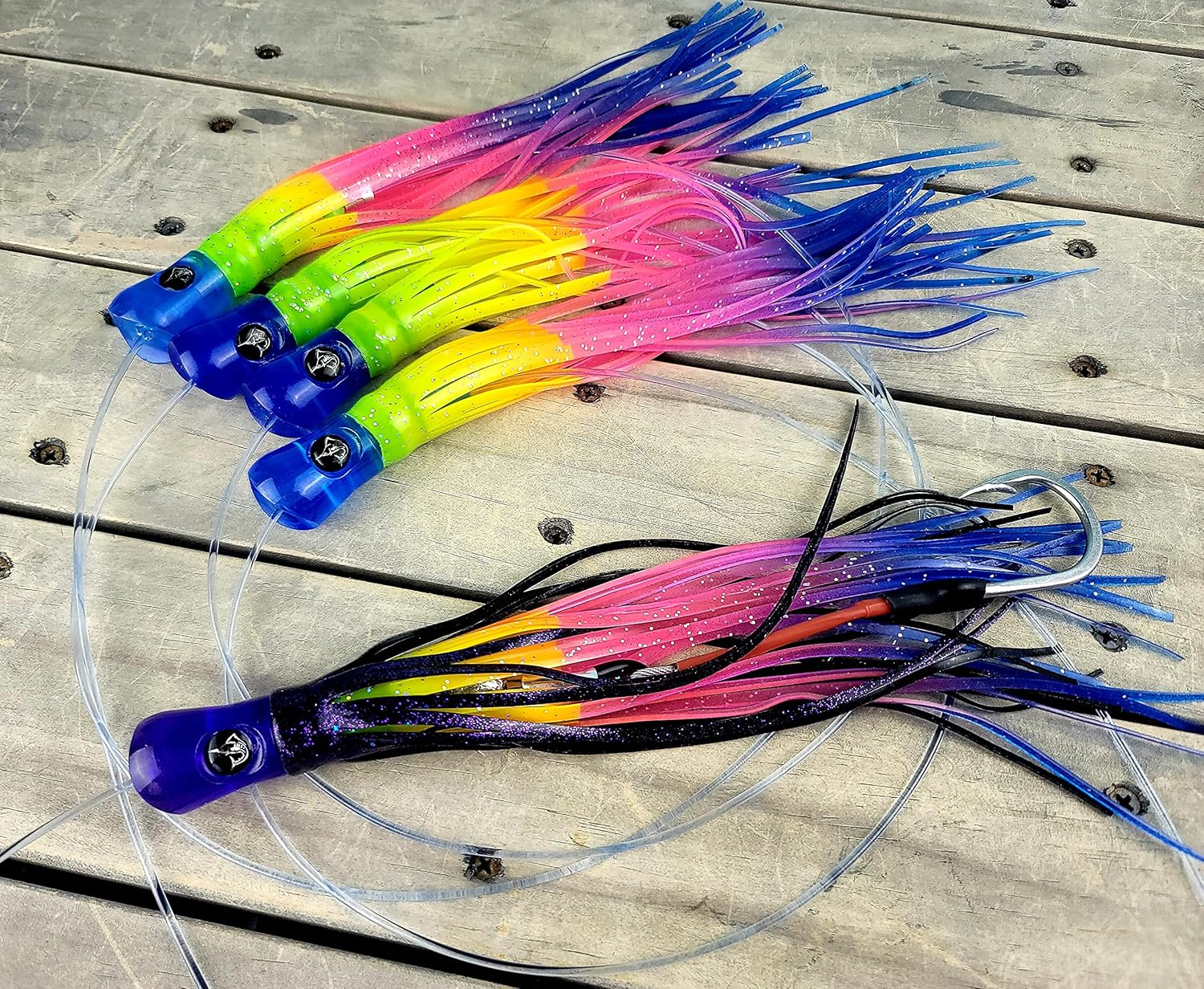 Lobo Lures #207 Skipjack Hybrid Big Game Daisy Chain Marlin Tuna and Mahi Includes Premium Lure Bag