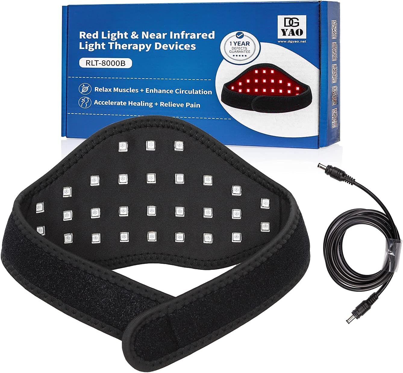 Red & Infrared Light Therapy Devices Led Wrap Neck Pain Relief FDA Cleared Small Area Pad Home Use Wearable Wrap for Pain