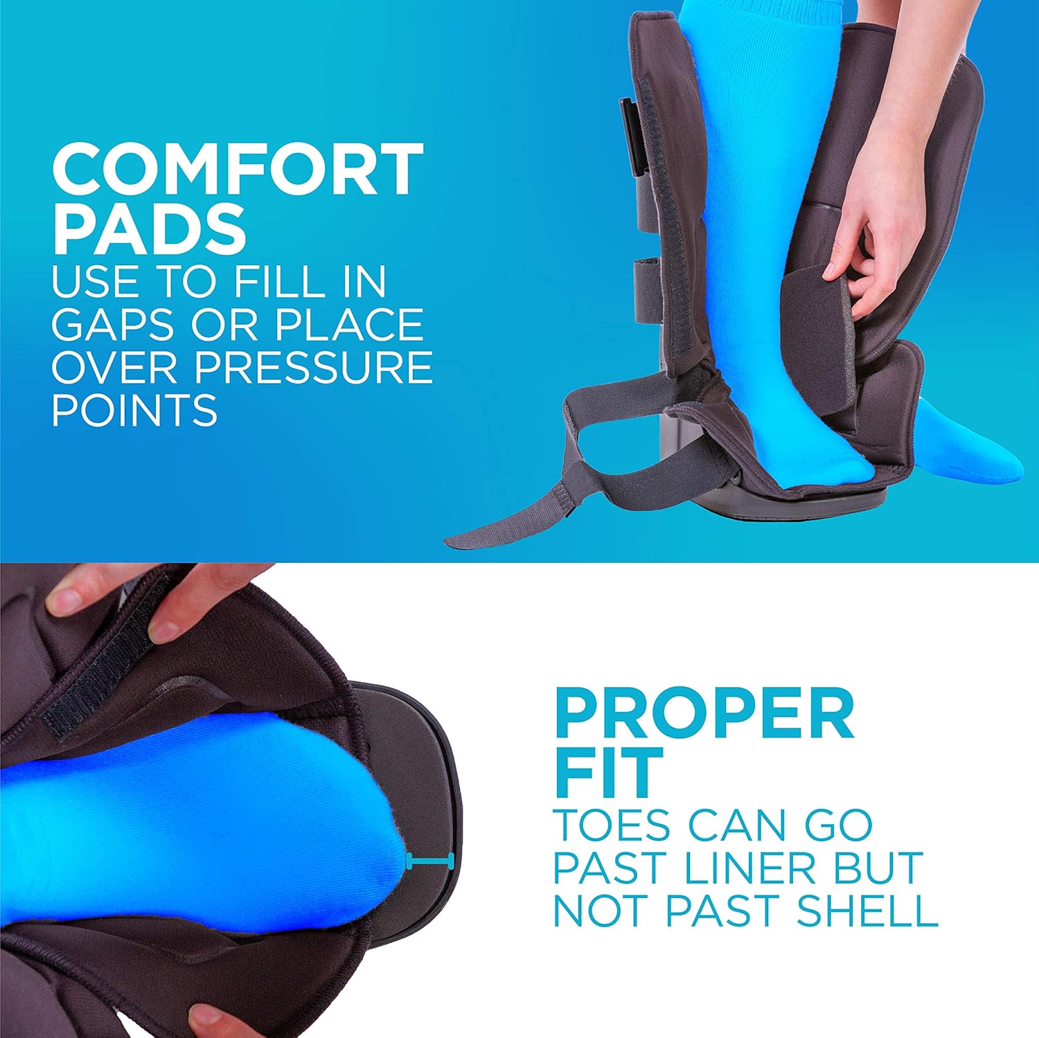 BraceAbility Tall Pneumatic Walking Boot | Orthopedic CAM Air Walker & Inflatable Surgical Leg Cast for Broken Foot, Sprained Ankle, Fractures or Achilles Surgery Recovery (Medium)