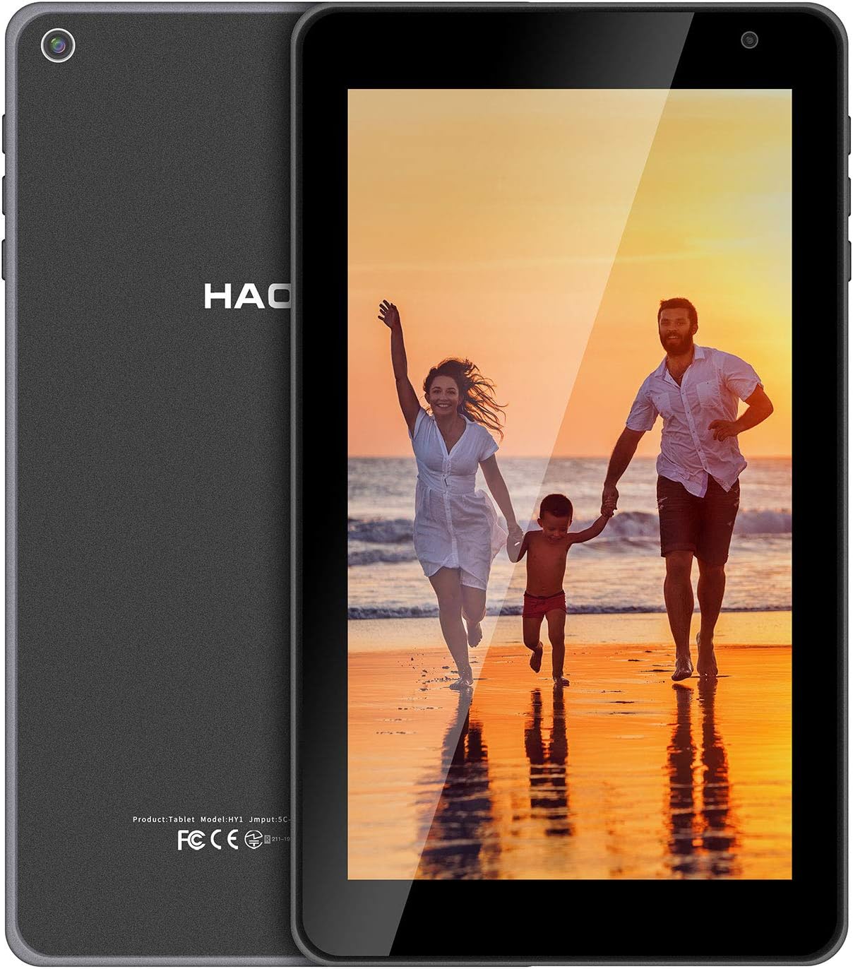 HAOVM 7 Inch Tablet, Android 11 Tablet Oreo Go Tablet, Quad-Core 1.4GHz Processor, 32GB Storage, Dual Camera, 1024x 600 IPS HD Display,128GB Expand, 5.0 BT WiFi Tablet Non-Scratch Glass Back Pack of 2