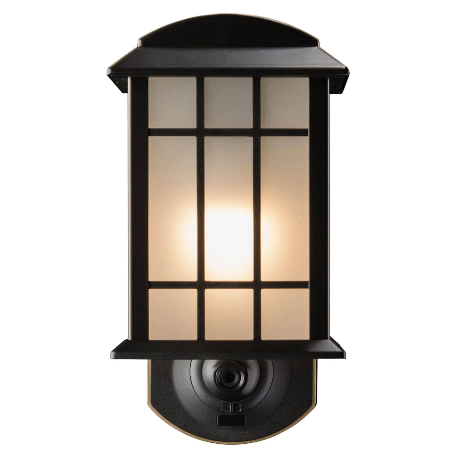 Maximus Camera Porch Light, HD Camera with Siren Alarm, Smart Motion Detection - Bronze