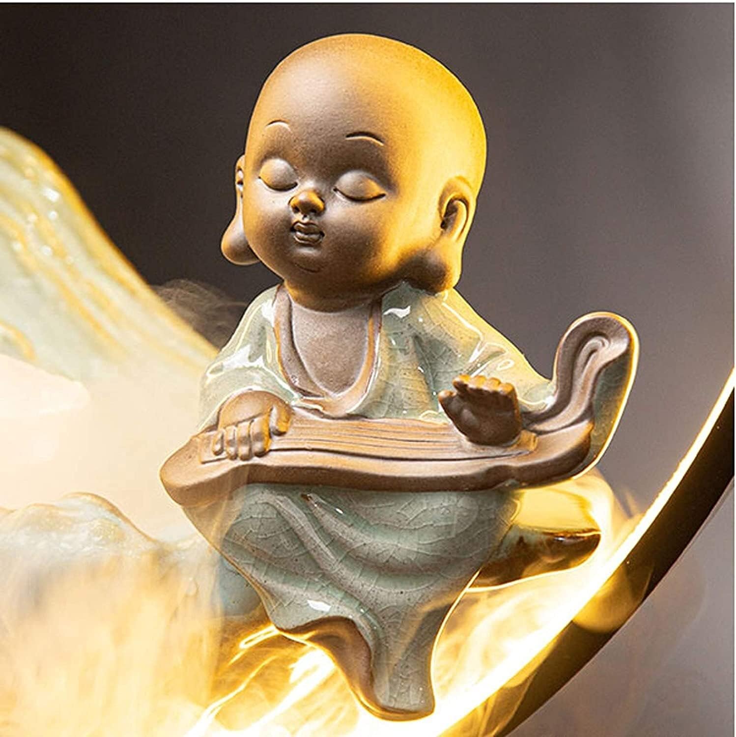 Tabletop Fountain Creative Water Fountain Landscape Lucky Furnishings Home Office Desktop Accessories Opening Moving Gift Humidifier Tabletop Fountains Desktop Fountain (Color : D)