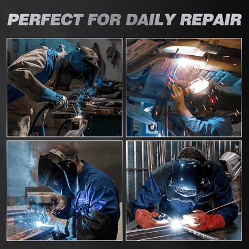 ARCCAPTAIN MIG Welder, 200Amp 6 in 1 Gas MIG/Gasless Flux Core MIG/Stick/Lift TIG/Spot welding/Spool Gun 110V/220V Aluminum Multi Process Welding Machine with LED Digital Display, Burn Back Adjustment