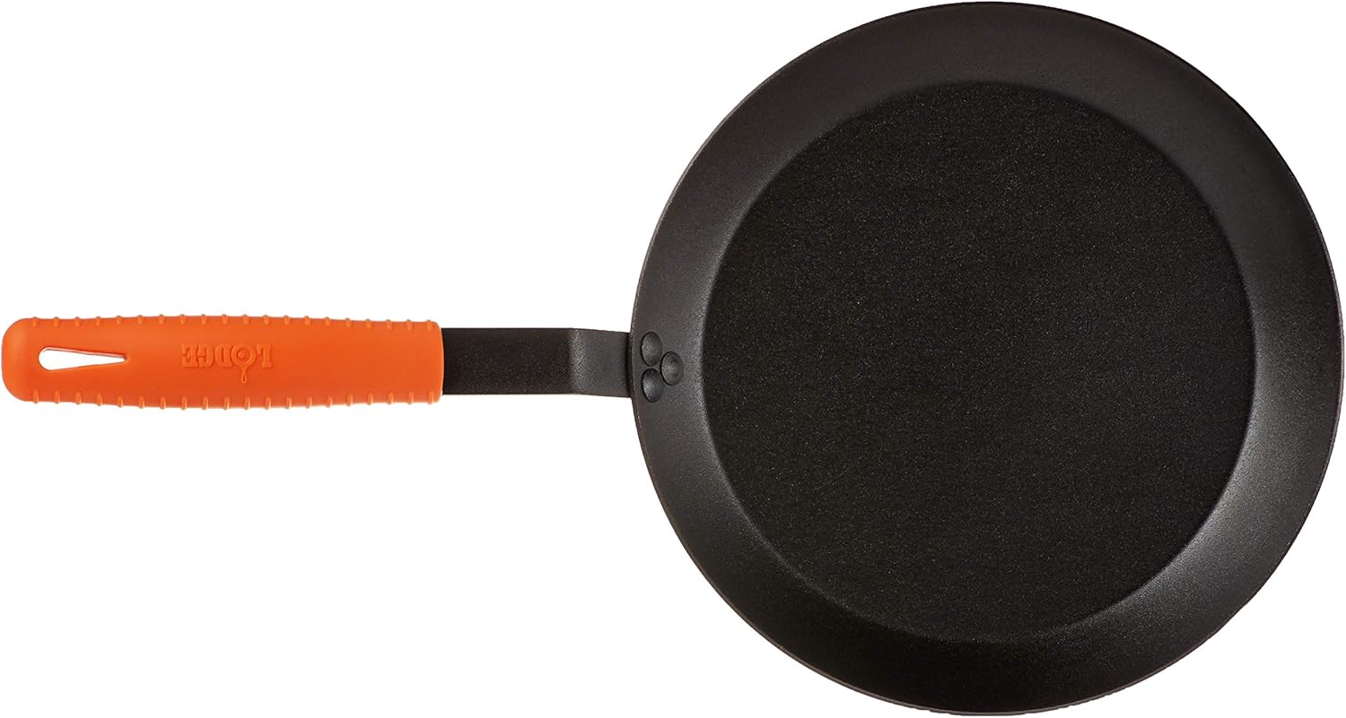 Lodge Manufacturing Company carbon steel skillet, 10-Inch, Black/Orange
