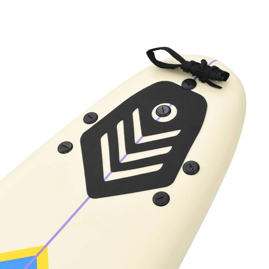 vidaXL Surfboard 66.9x22 Blue and Cream