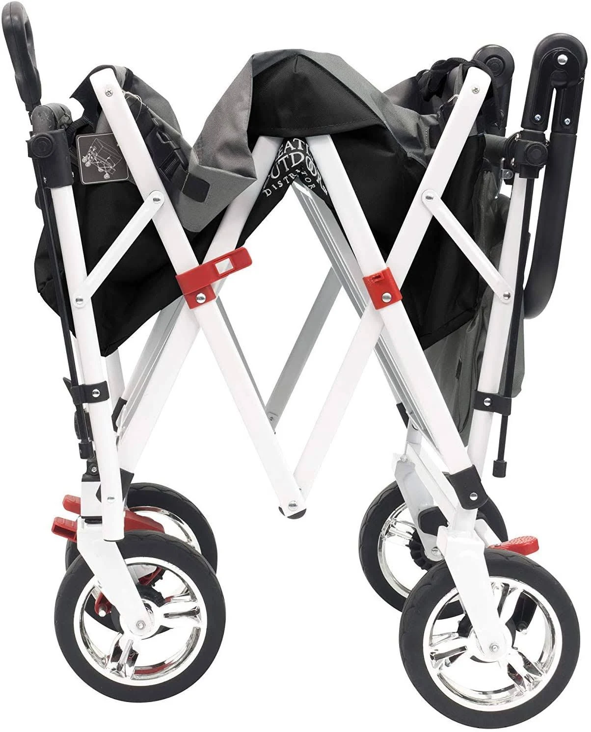 Push Pull Folding Wagon Stroller with Canopy 900580 Black/Gray